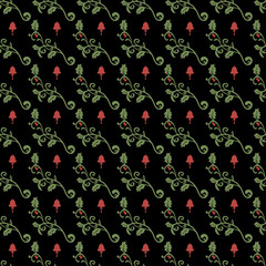 Cozy Christmas Seamless Vector Pattern Design