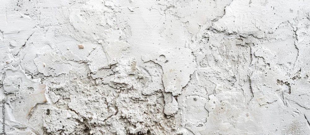 Aufkleber Cement wall background with a white polish mortar texture ideal for adding text or graphics with copy space image