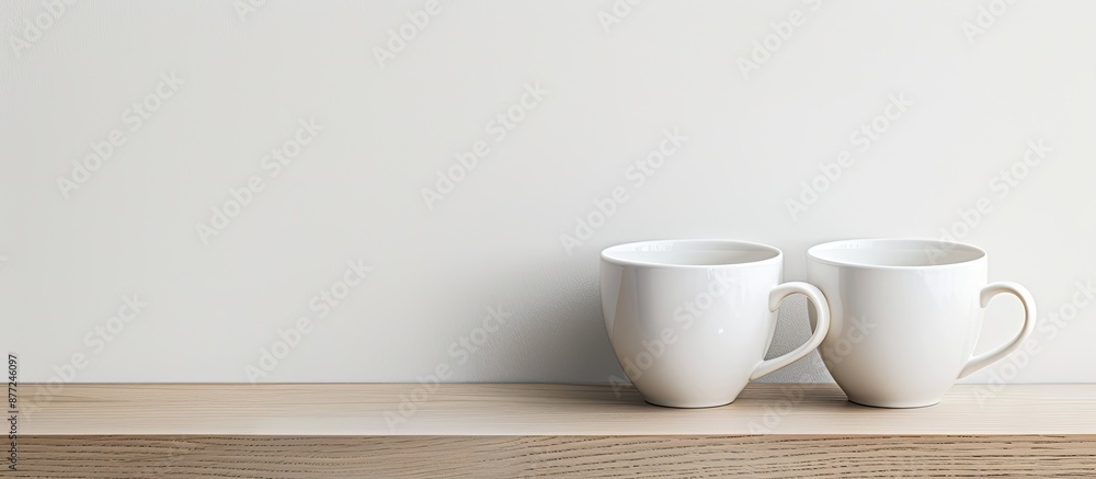 Aufkleber two cups displayed with copy space image