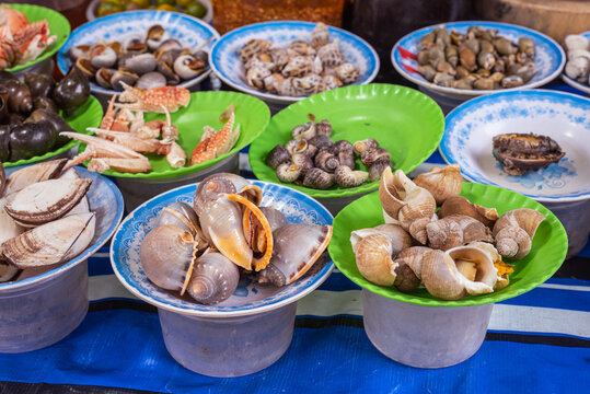Clamfish at Xa Tay Market in Cholon (Saigon Chinatown), Ho Chi Minh City, Vietnam.