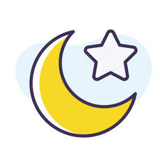 Star And Crescent vector icon