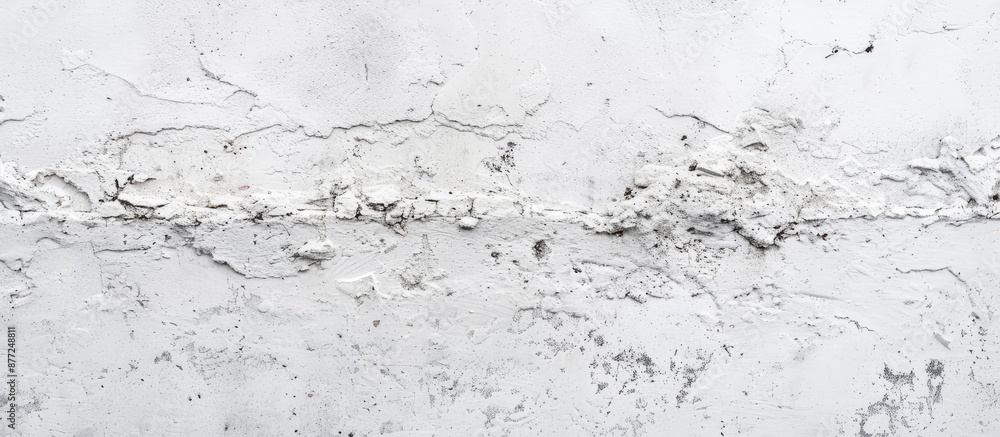 Poster A weathered white concrete wall providing a textured background with ample copy space image