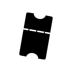 Ticket icon flat. eps vector illustration, isolated on white
