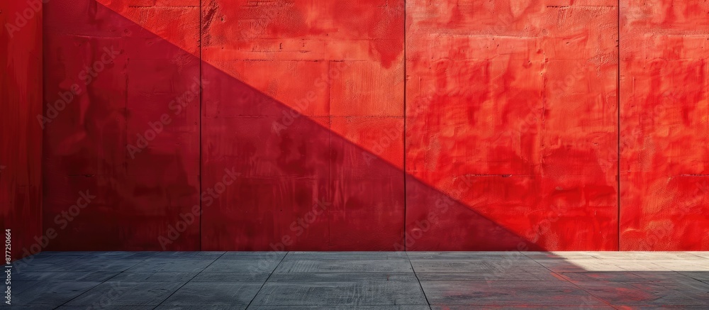 Poster Red wall with copy space image
