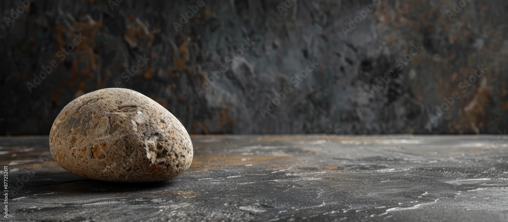 Aufkleber abstract stone on black backdrop with copy space image