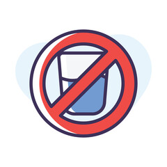 Fototapeta premium No Drink vector icon