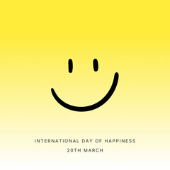 Fototapeta premium International Day of Happiness Concept Colorful Design Background