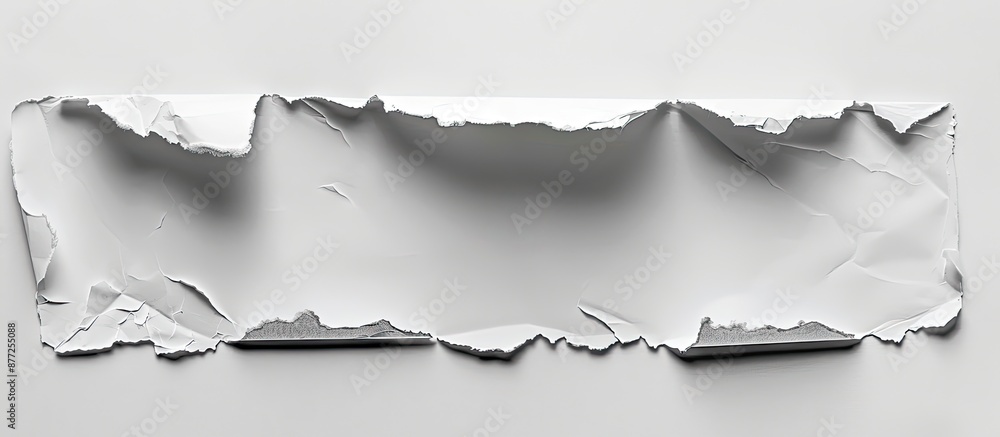 Poster a mark or sign on a torn white paper with copy space image