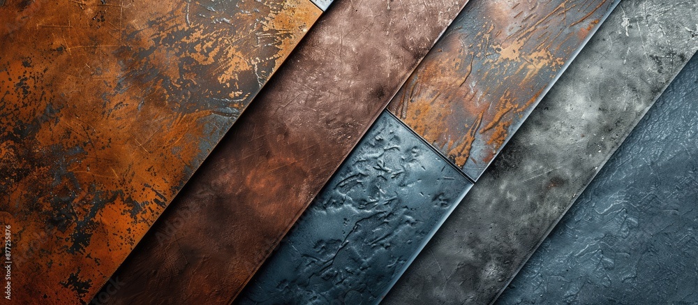 Aufkleber an image from a series featuring metal or leather textures with copy space image available