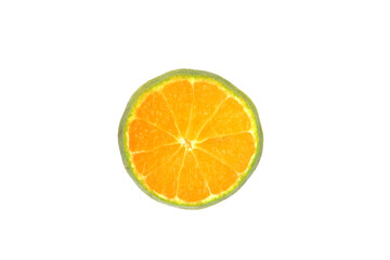 orange slice, clipping path, isolated on white background