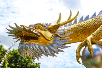 golden dragon statue