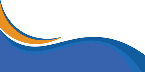 blue and orange business banner background with dynamic curve. vektor