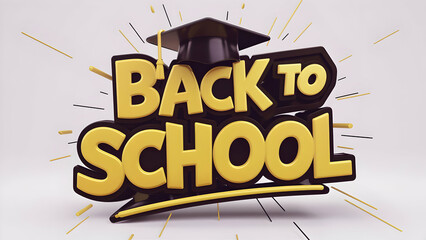 Bold Text Sets the Stage 3D Back to School