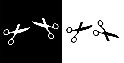 Scissors icon design illustration. Scissors sign symbols.