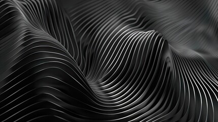 A black and white image of a wave with a silver line