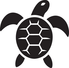 Obraz premium Turtie silhouette vector Art Illustration Design Print