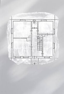 Floor plan with soft background. Floorplan for marketing. Home space. 2d floor plan.