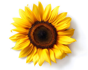 Fototapeta premium Vibrant Sunflower Close-Up on a Clear Background