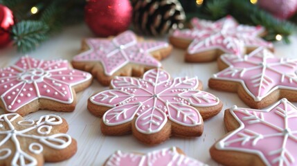 Festive Gingerbread Cookies with Elegant Icing for Christmas Celebration