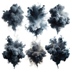 Fototapeta premium Set smoke for your design at white background, isolated background