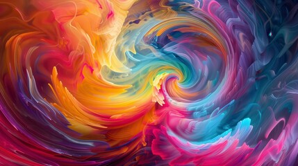 Colorful, swirling abstract artwork