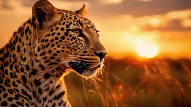 Close-up of a leopard in a natural setting, perfect for wildlife or nature-themed projects