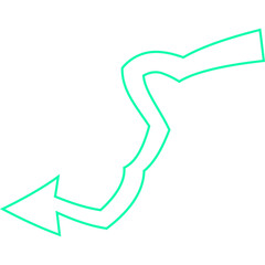 Cute Cartoon Style Pointer Arrow Icon