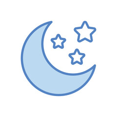 Crescent Moon And Star vector icon