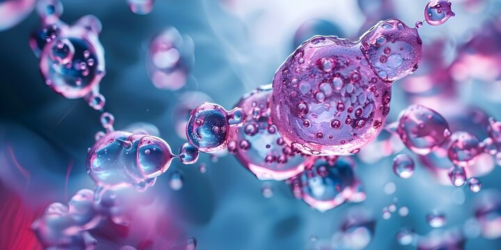 Closeup image shows liquid electrolyte with nanoparticles filling pores in nanostructured electrode. Concept Nanotechnology, Electrochemistry, Energy Storage, Nanoparticles, Electrolyte