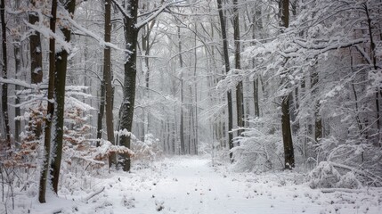 Snowy woods whisper. Generative AI