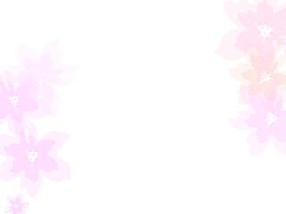 Spring flowers falling vector illustration.