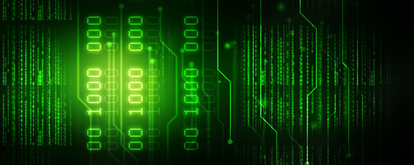 2d illustration Abstract futuristic electronic circuit technology background