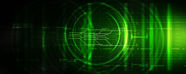 2d illustration Abstract futuristic electronic circuit technology background
