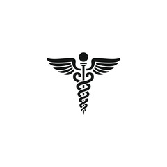 Caduceus icon vector. EPS 10 editable vector