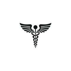 Caduceus icon vector. EPS 10 editable vector