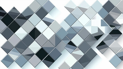 Abstract Geometric Pattern of Gray And White Squares