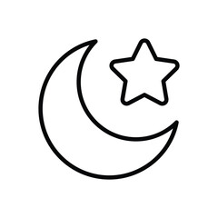 Star And Crescent vector icon