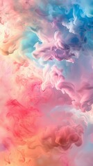 Fototapeta premium Colorful smoke swirls and dances, creating a vibrant and abstract design