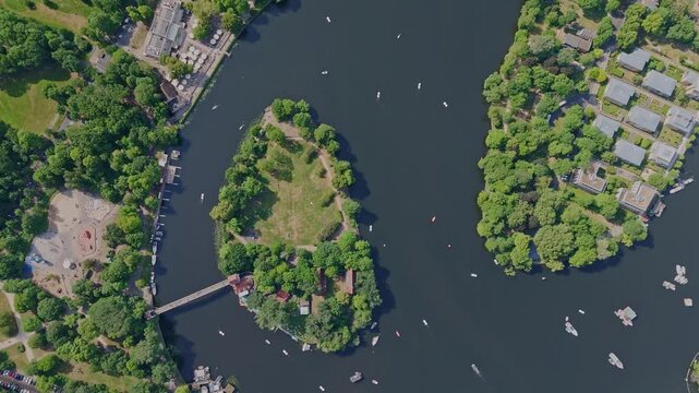 Insel de jungend from above in Berlin, treptower park