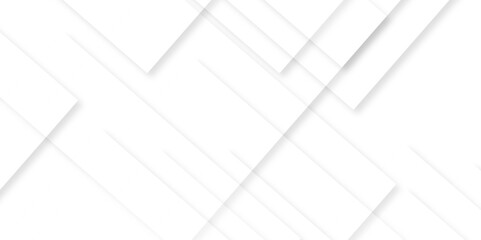 White geometric overlapping square pattern. Vector illustration technology background with shadow. Modern minimal and clean white background with realistic line. light silver background modern design.