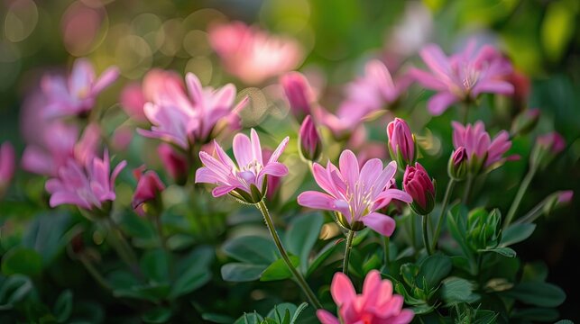 The pleroma semidecandrum or princess flowers are blossoming