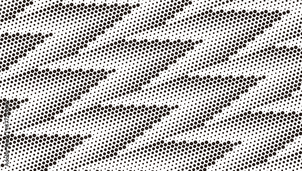 Poster fully editable vector element. black and white seamless geometric pattern with hexagon shapes in sha