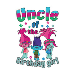 birthday girl colorful cartoons art