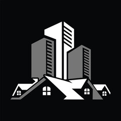 real estates home house building logo