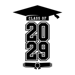 Class of 2029 design, College t-shirt design printable text vector	