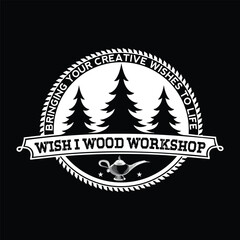 Fototapeta premium jungle trees wood work logo