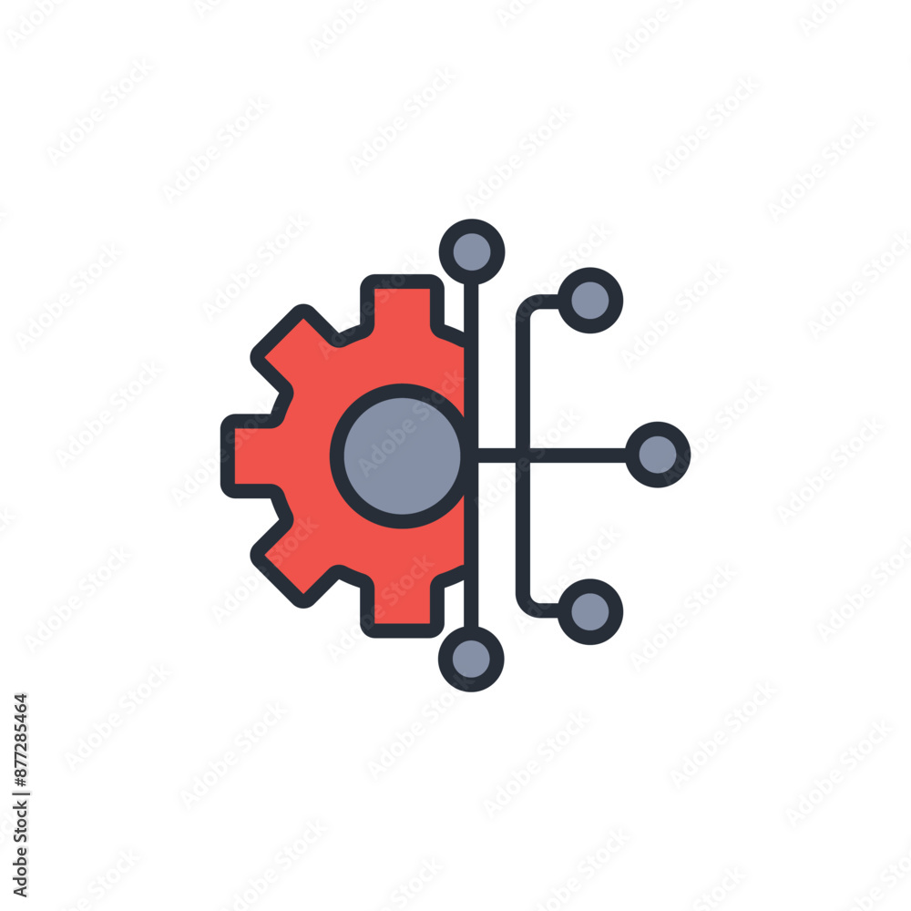 Poster technology icon. vector.editable stroke.linear style sign for use web design,logo.symbol illustratio