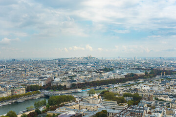Naklejka premium Paris, France - Aerial photography of the city scenery of Paris