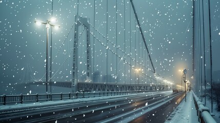 
bridge, snow, winter, white, cold, frozen, ice, serene, peaceful, covered, flakes, frost, chilly, scenic, tranquil, snowflakes, blanket, crisp, glistening, icy, powder, snowy, frosty, wonderland