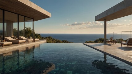 Cantilevered Mountain House with Infinity Pool